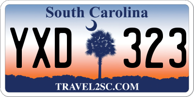 SC license plate YXD323
