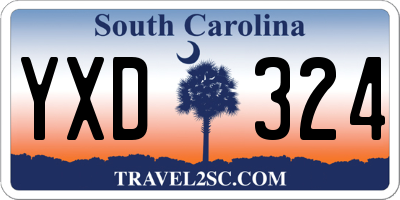 SC license plate YXD324