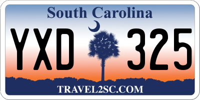 SC license plate YXD325