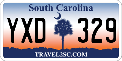 SC license plate YXD329
