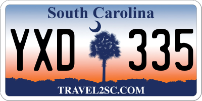 SC license plate YXD335