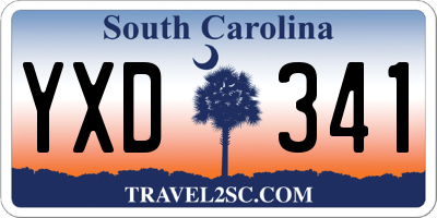 SC license plate YXD341