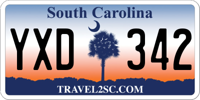 SC license plate YXD342