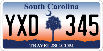 SC license plate YXD345