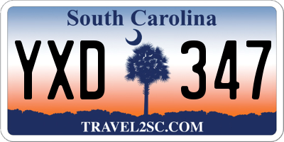 SC license plate YXD347