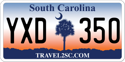 SC license plate YXD350