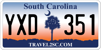 SC license plate YXD351