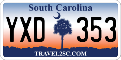 SC license plate YXD353