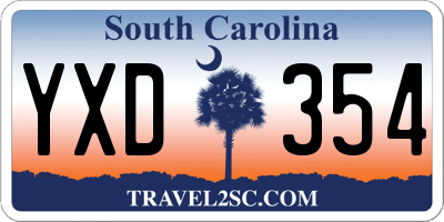 SC license plate YXD354