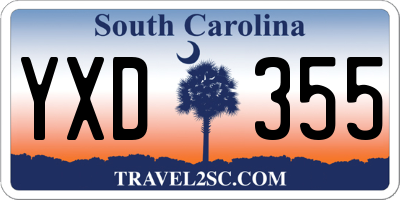 SC license plate YXD355