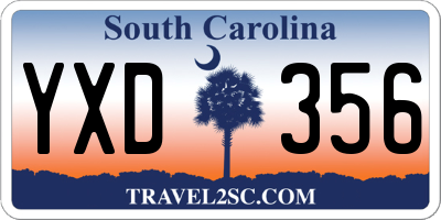 SC license plate YXD356