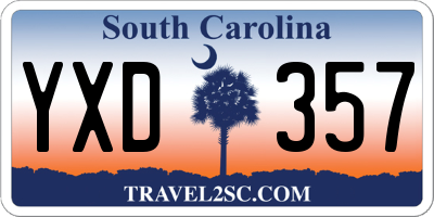 SC license plate YXD357