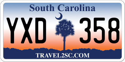 SC license plate YXD358