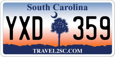 SC license plate YXD359