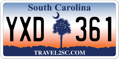 SC license plate YXD361
