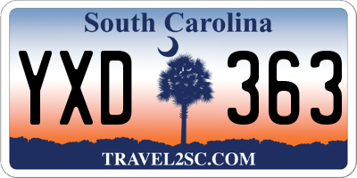 SC license plate YXD363