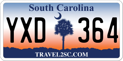 SC license plate YXD364