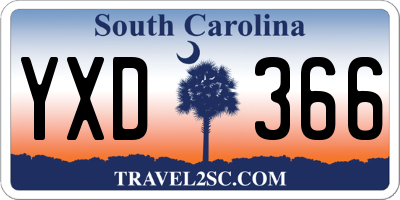SC license plate YXD366