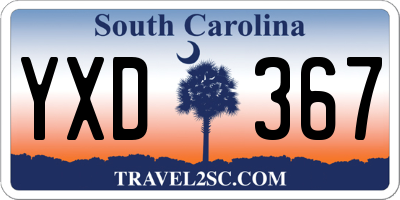 SC license plate YXD367