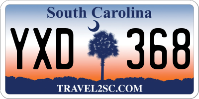 SC license plate YXD368