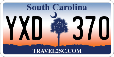 SC license plate YXD370