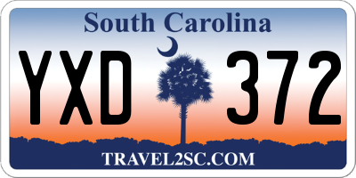 SC license plate YXD372
