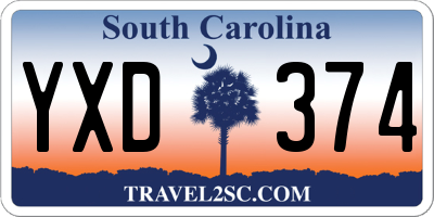 SC license plate YXD374