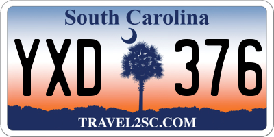 SC license plate YXD376