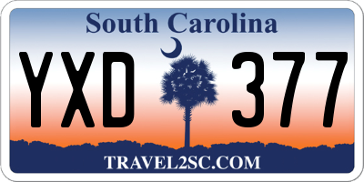 SC license plate YXD377