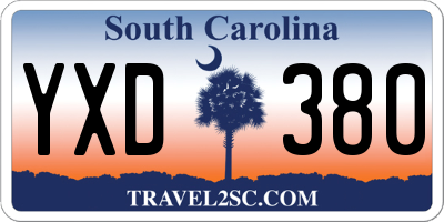 SC license plate YXD380