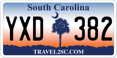 SC license plate YXD382