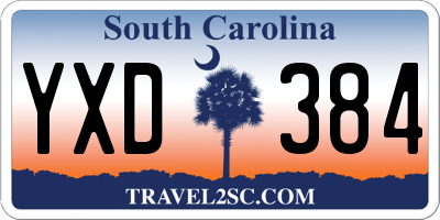SC license plate YXD384