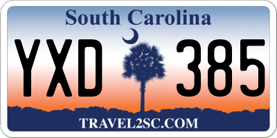 SC license plate YXD385