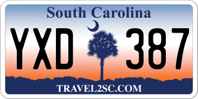 SC license plate YXD387
