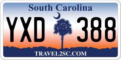 SC license plate YXD388