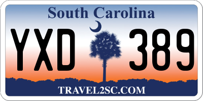 SC license plate YXD389