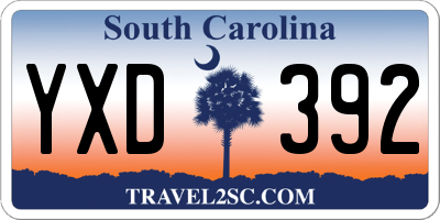 SC license plate YXD392