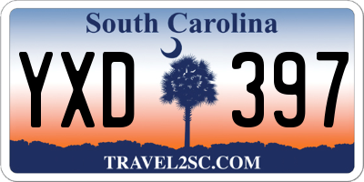 SC license plate YXD397