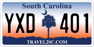 SC license plate YXD401
