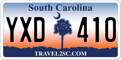 SC license plate YXD410