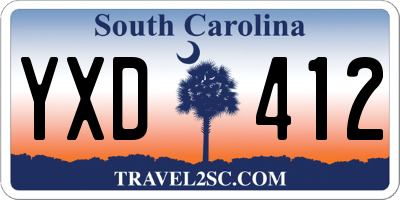 SC license plate YXD412