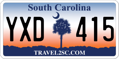 SC license plate YXD415