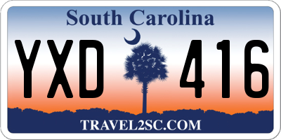 SC license plate YXD416