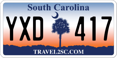 SC license plate YXD417