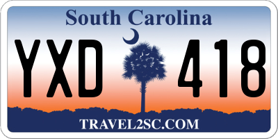 SC license plate YXD418