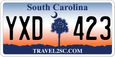SC license plate YXD423