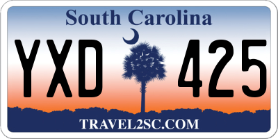 SC license plate YXD425