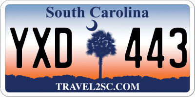 SC license plate YXD443