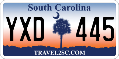 SC license plate YXD445