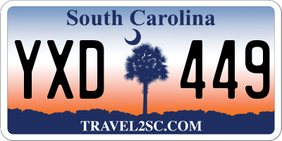 SC license plate YXD449